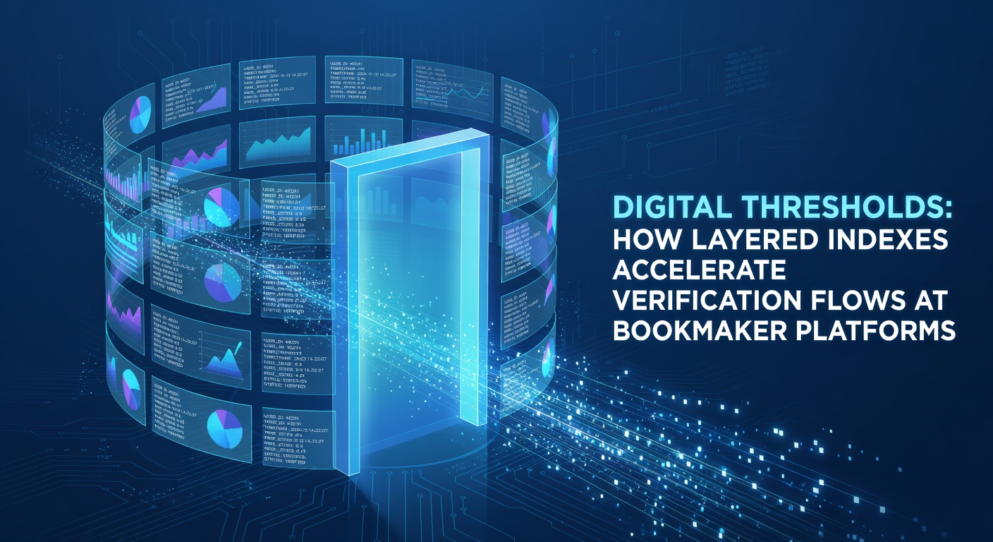 Diagram showing layered index structures processing verification data at bookmaker platforms