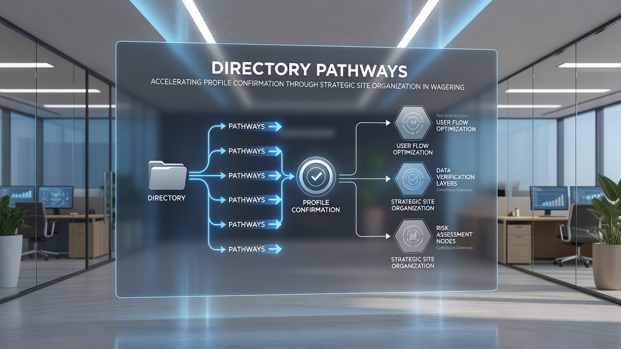Internal site maps and category indexes on a wagering platform highlighting quick access routes to profile confirmation tools