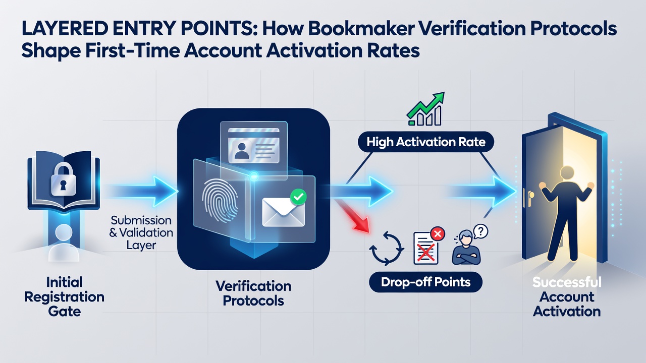 Chart illustrating account activation rates before and after verification protocol changes at wagering platforms