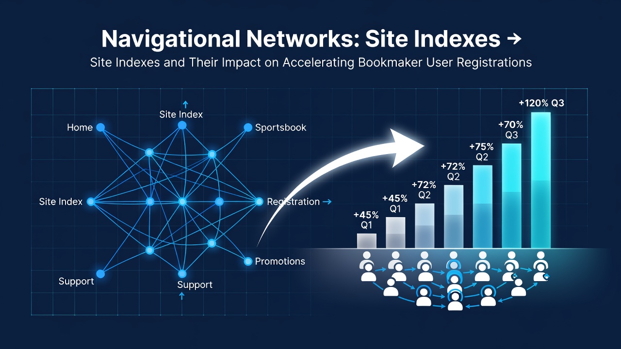 Analytics dashboard displaying user navigation paths through site indexes toward registration