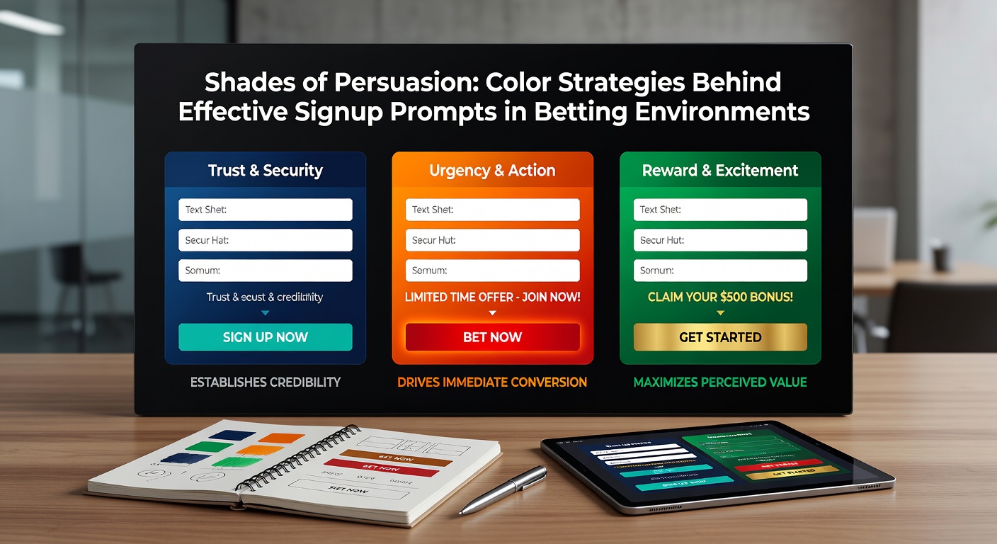 Close-up view of betting site form fields with strategic color highlights guiding user attention